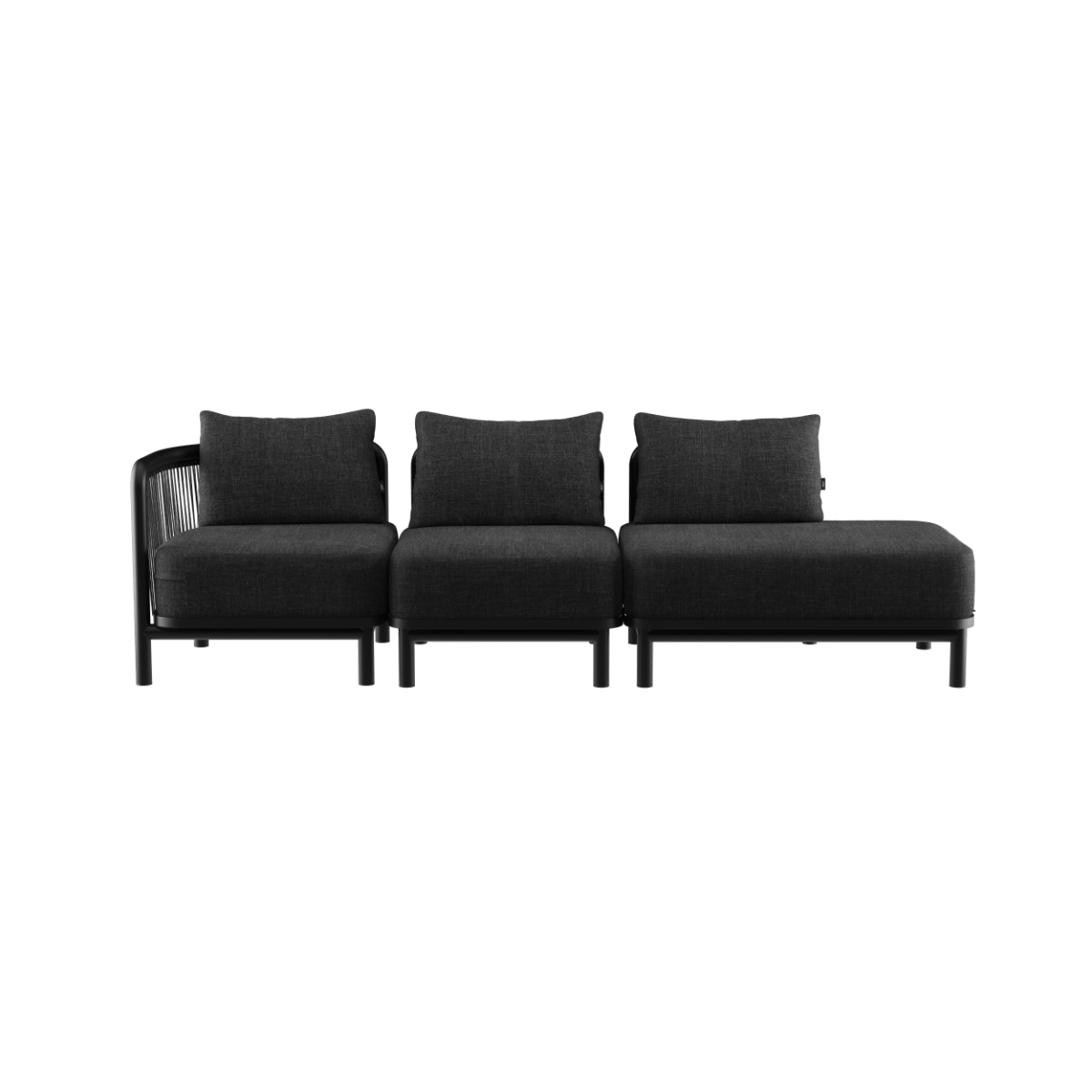  | Kirra Lounge Sofa - 3 - Sitzer mit open end - Kirra Noir Links | SACKit