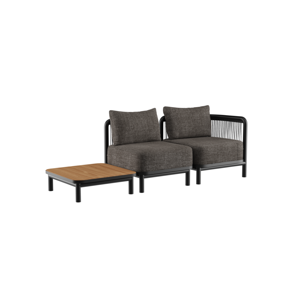 variant_9580104% | Kirra Lounge Sofa - 2 - Sitzer mit Kirra Table - Kirra Sand Mit Accessory Fit | SACKit