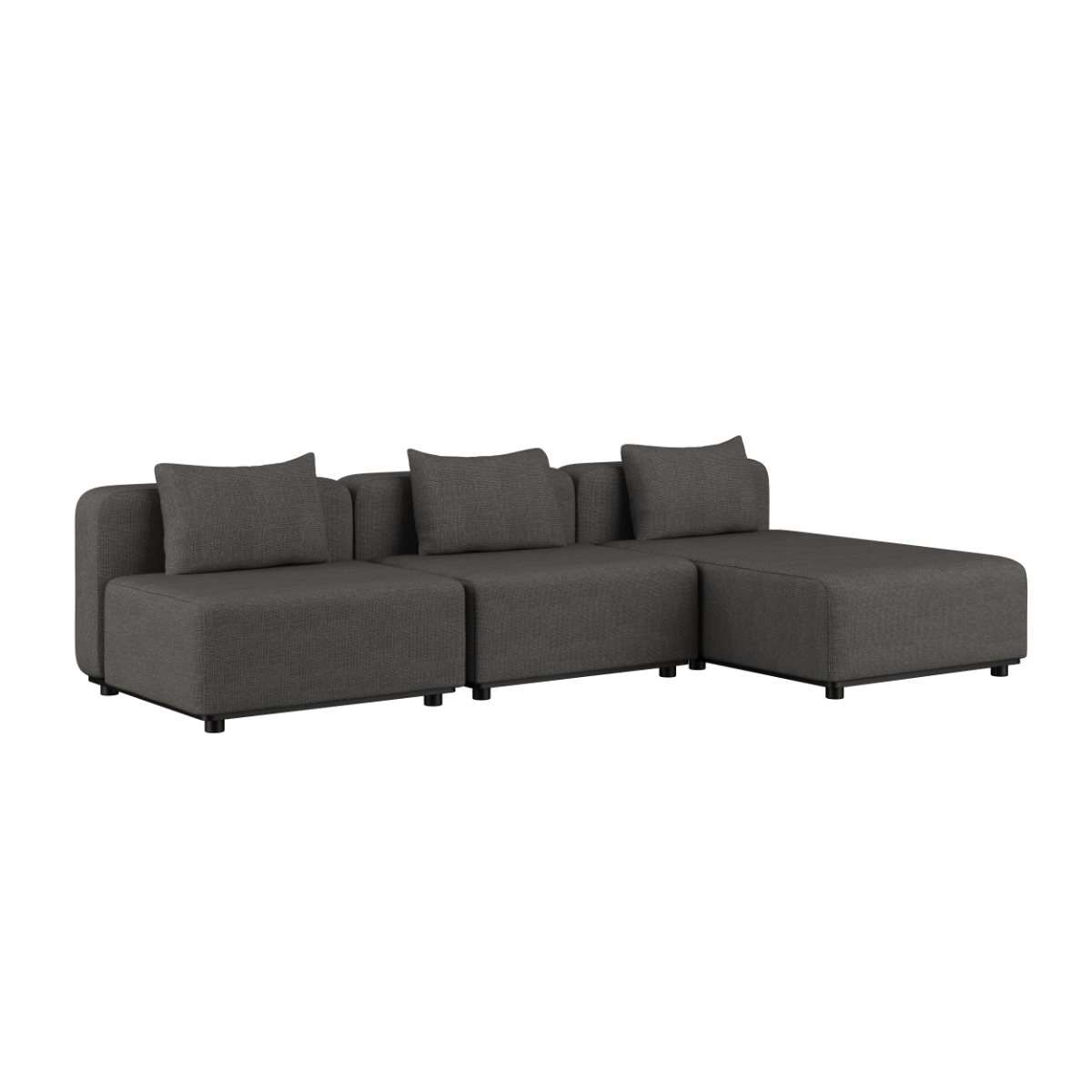 variant_9581134% | Cobana Lounge Sofa - 4 Seater Chaise - Cobana Grey Ohne Armlehnen | SACKit