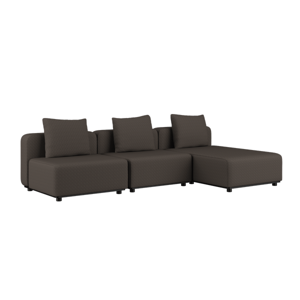 variant_9581134% | Cobana Lounge Sofa - 4 Seater Chaise - Cobana Grey Ohne Armlehnen | SACKit