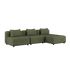  | Cobana Lounge Sofa - 4 Seater Chaise - Kirra Olive Ohne Armlehnen | SACKit