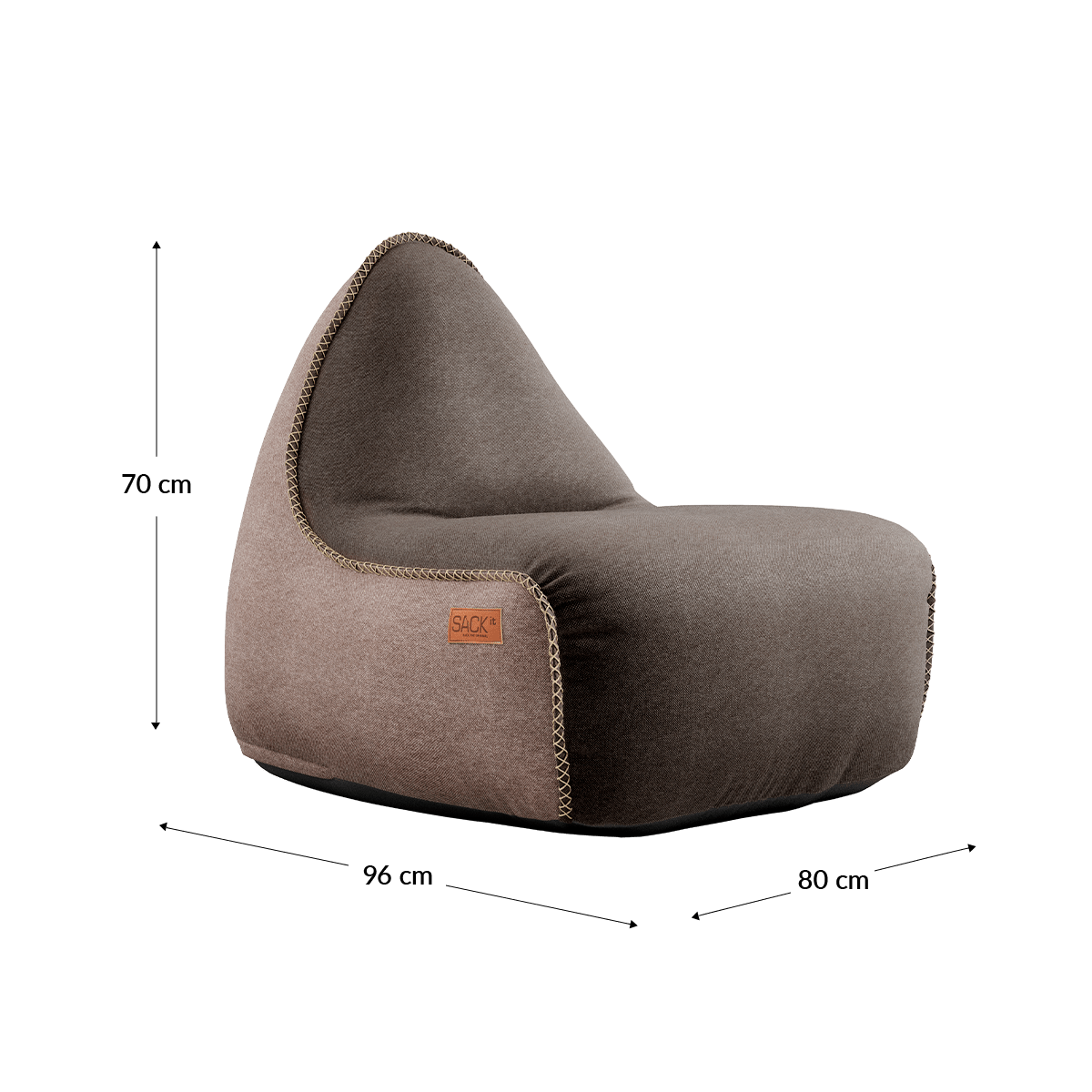  | Canvas Lounge Chair & Pouf - Canvas Brown | SACKit