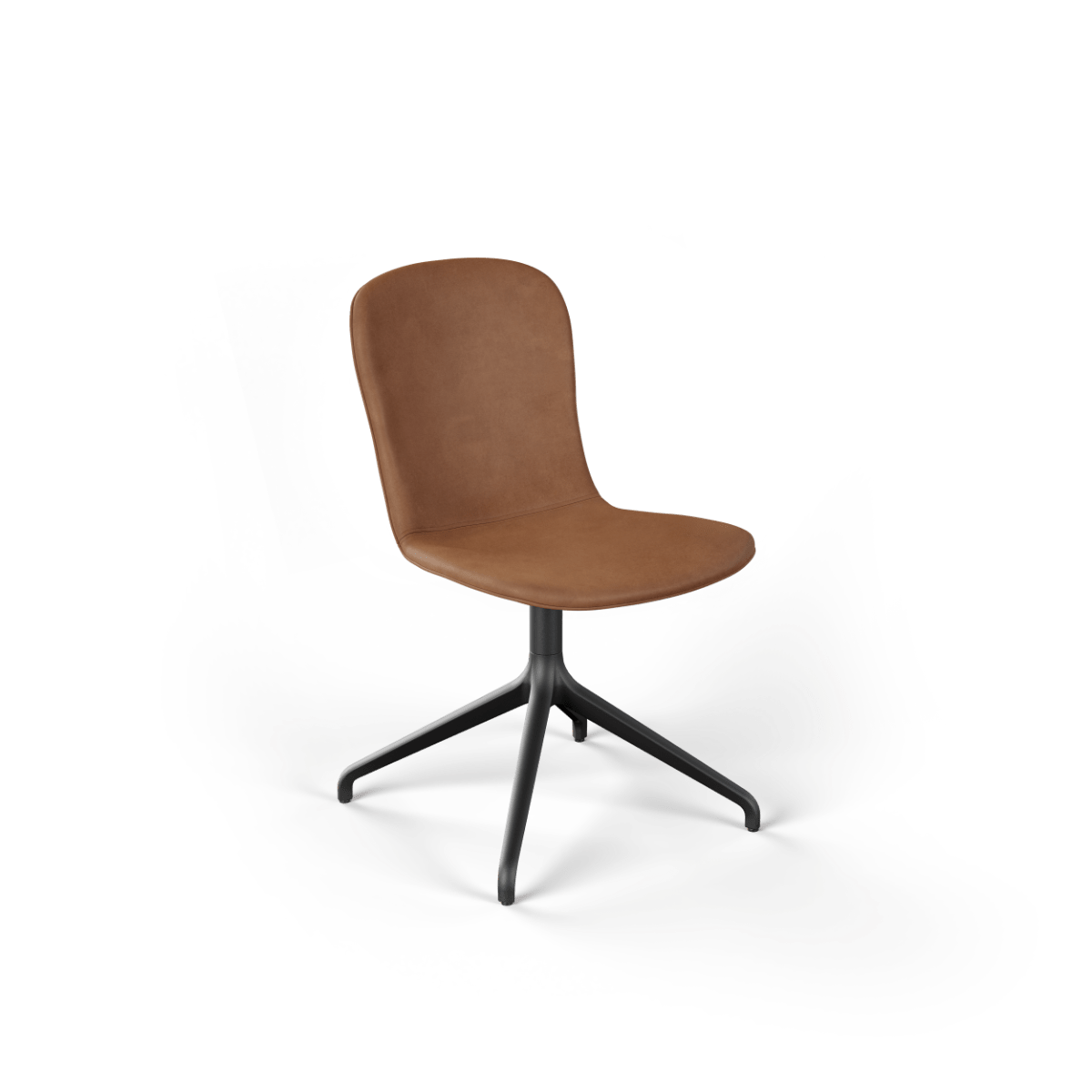  | Chair no. One S1 Black Swivel - LUNA Walnut Ohne Rückholfunktion | SACKit