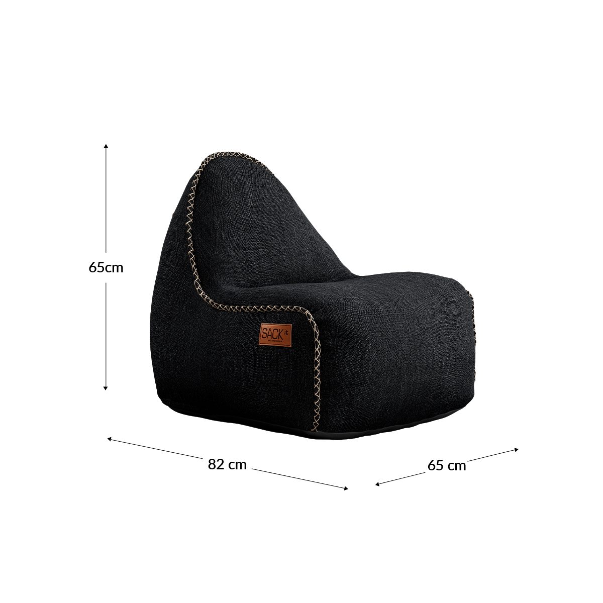  | Cobana Junior Lounge Chair & Pouf - Cobana Black | SACKit | Cobana Junior Lounge Chair & Pouf - Cobana Black | SACKit