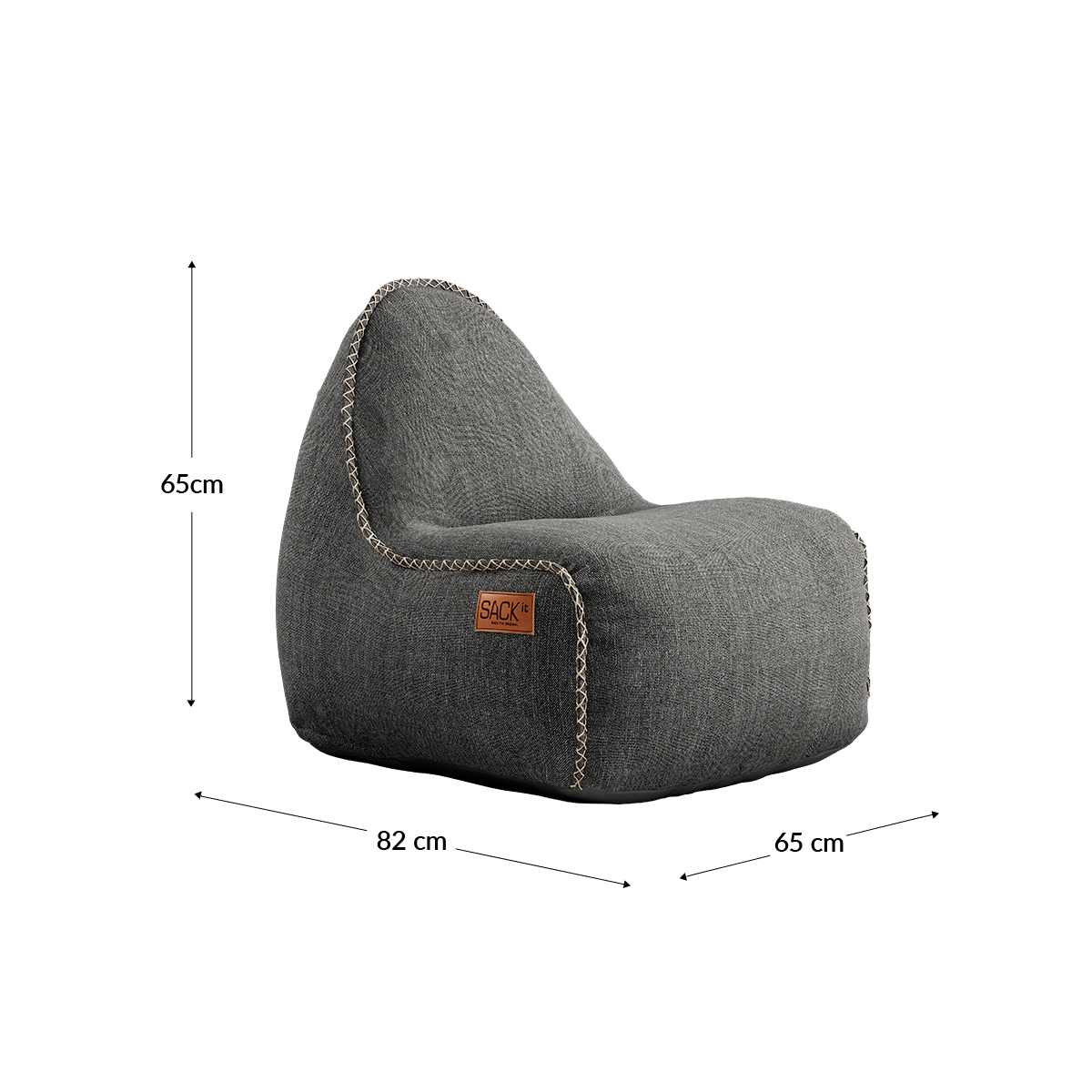  | Cobana Junior Lounge Chair & Pouf - Cobana Grey | SACKit | Cobana Junior Lounge Chair & Pouf - Cobana Grey | SACKit