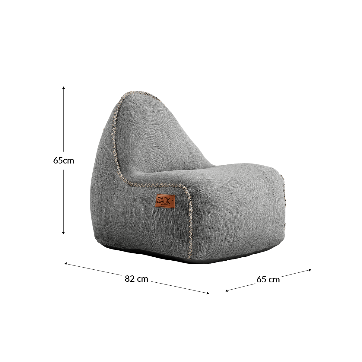  | Cobana Junior Lounge Chair & Pouf - Cobana Light Grey | SACKit | Cobana Junior Lounge Chair & Pouf - Cobana Light Grey | SACKit