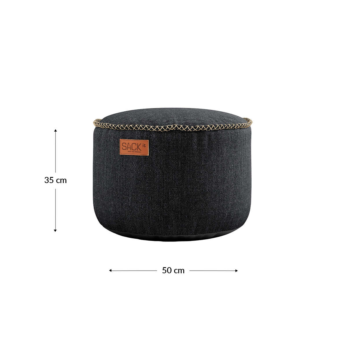  | Cobana Pouf - Cobana Black | SACKit