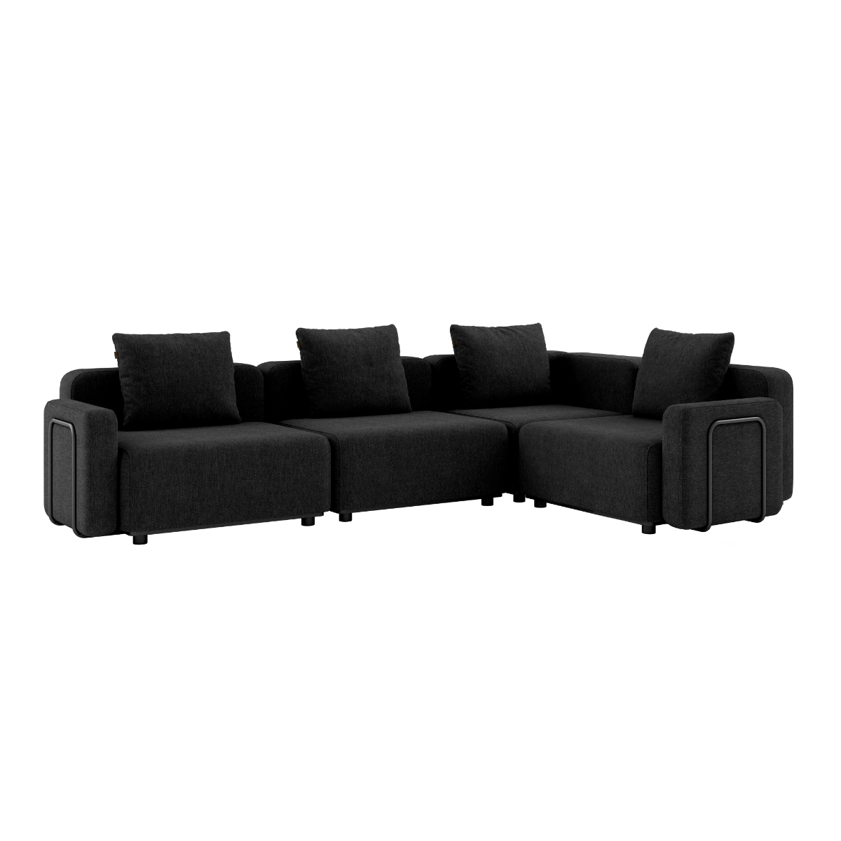  | Cobana Lounge Sofa - 5 - Sitzer Ecksofa [Contract] - Cobana Black Mit Armlehnen | SACKit