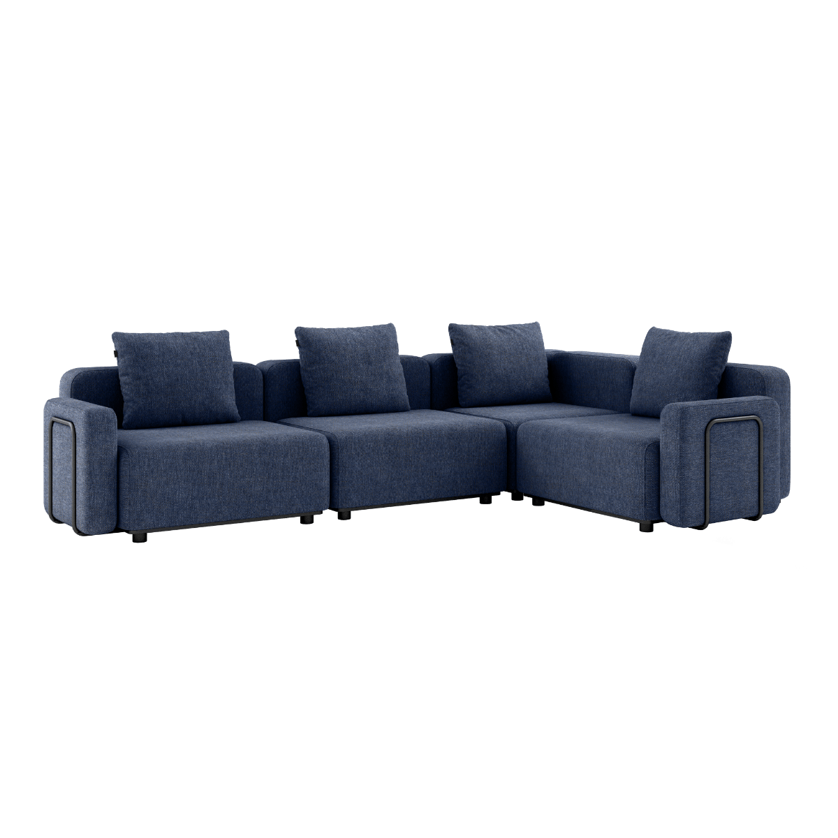  | Cobana Lounge Sofa - 5 - Sitzer Ecksofa - Kirra Indigo Mit Armlehnen | SACKit