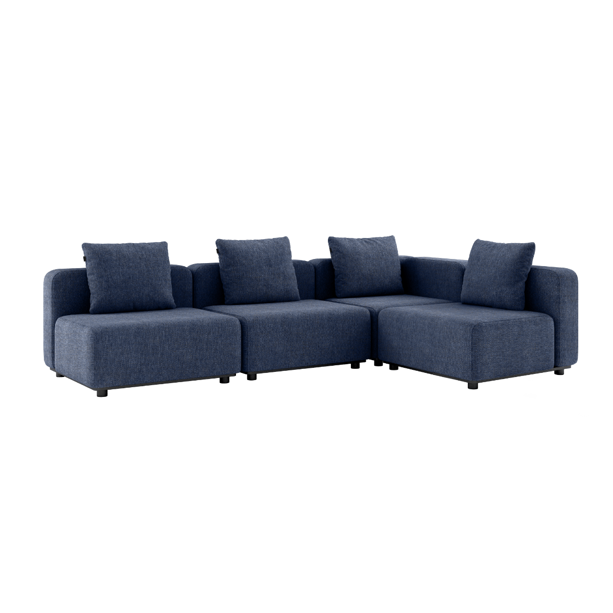  | Cobana Lounge Sofa - 5 - Sitzer Ecksofa - Kirra Indigo Ohne Armlehnen | SACKit