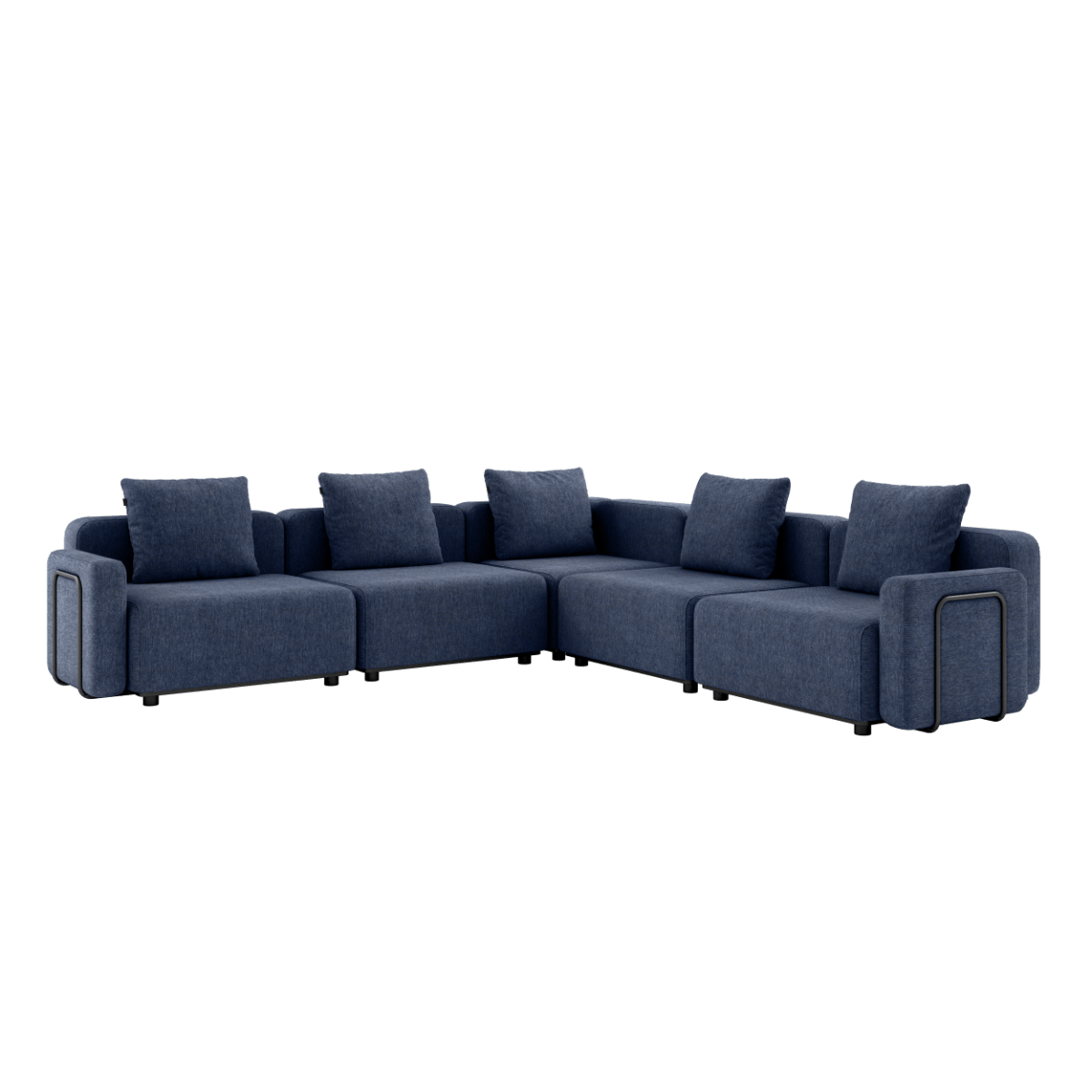  | Cobana Lounge Sofa - Ecksofa - Kirra Indigo Mit Armlehnen | SACKit