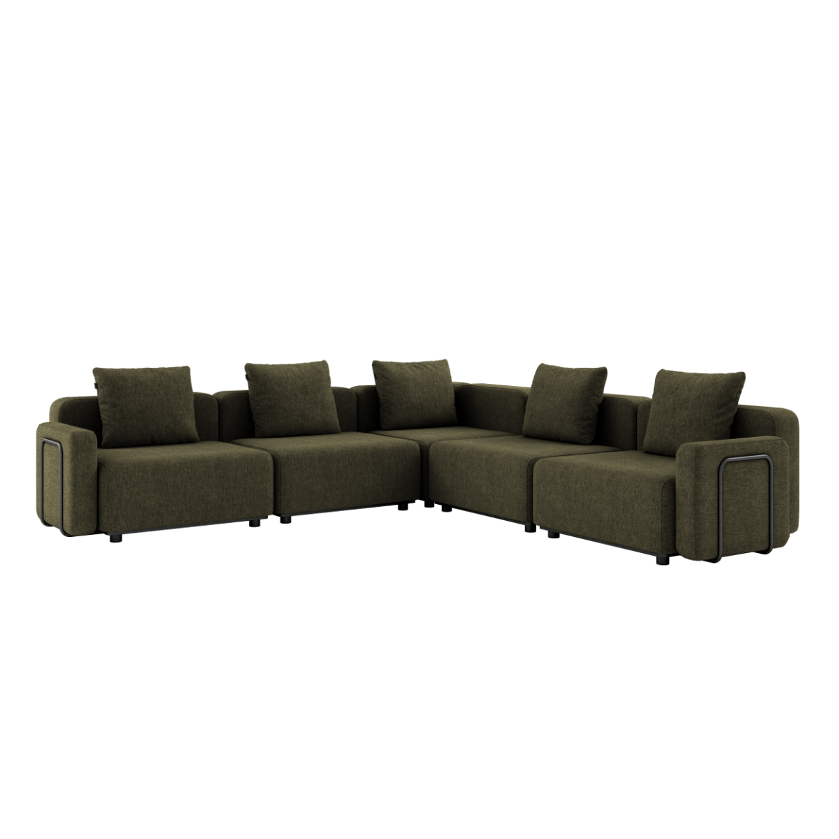  | Cobana Lounge Sofa - Ecksofa - Kirra Olive Mit Armlehnen | SACKit