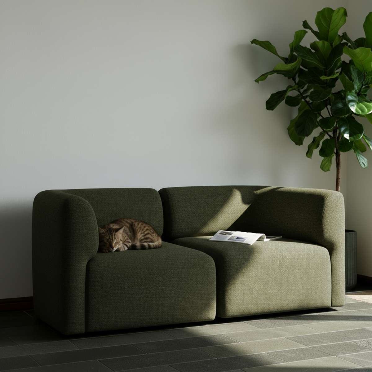 Fjord Sofa Eckmodul links in warmem Cosmo Mustard mit weichen Linien und skandinavischem Design | Fjord Sofa - Corner Section Left - Cosmo Mustard | SACKit