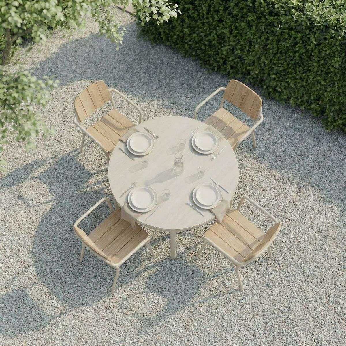 Kirra Dining Table O110 Ceramic & 4 Kirra Patio Chair | Kirra Dining Table O110 Ceramic & 4 Kirra Patio Chair - | SACKit