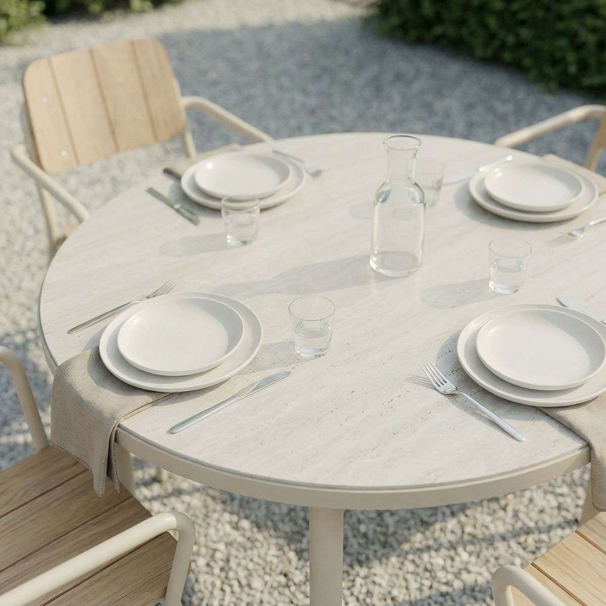 Kirra Dining Table O110 Ceramic & 4 Kirra Patio Chair | Kirra Dining Table O110 Ceramic & 4 Kirra Patio Chair - | SACKit