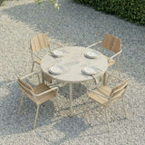 Kirra Dining Table Ø110 Ceramic & 4 Kirra Patio Chair | Kirra Dining Table Ø110 Ceramic & 4 Kirra Patio Chair - | SACKit