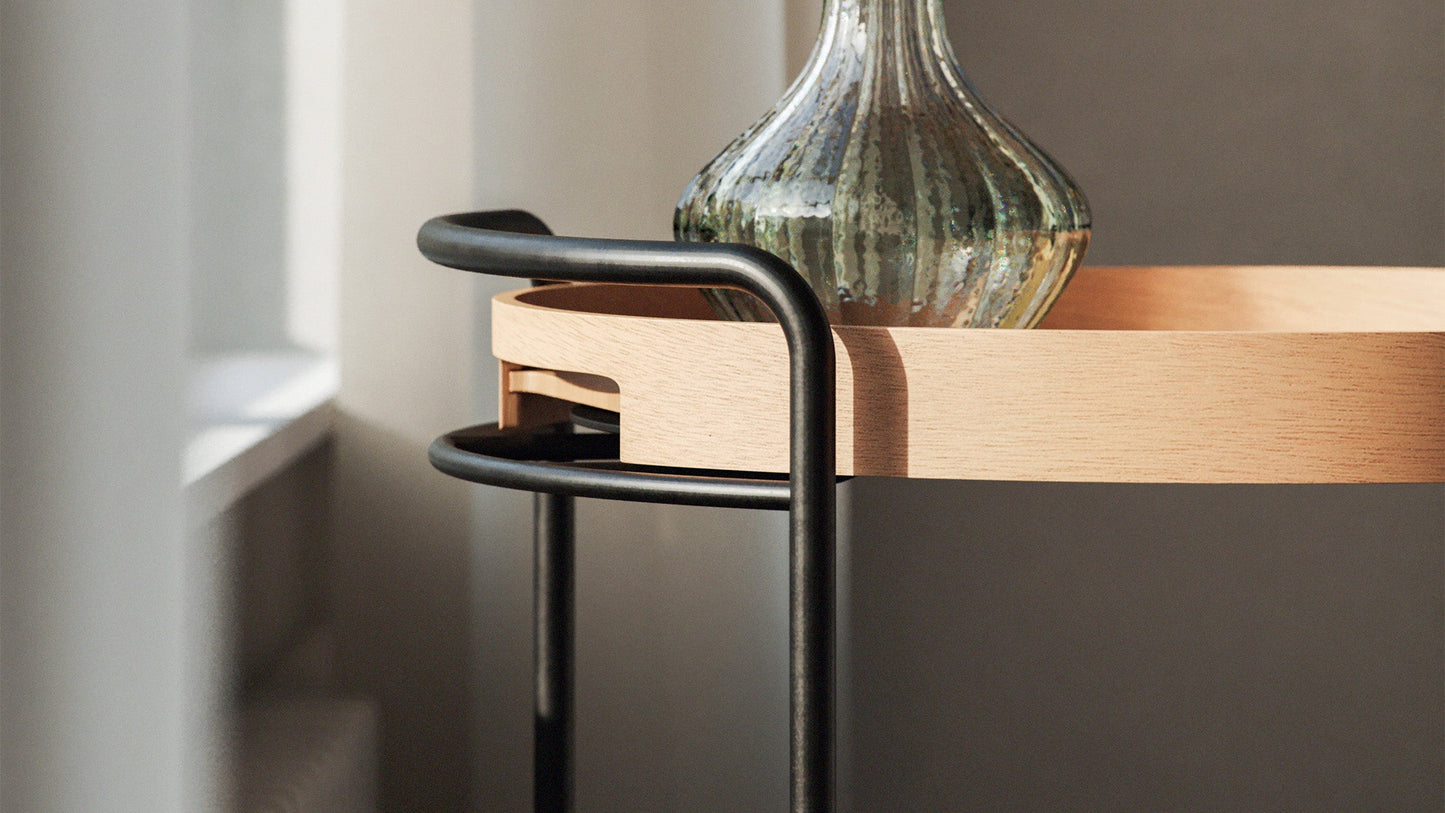 Serving Table w/ Nordic Serving Tray - Indoor-Tabletttisch mit Serviertablett