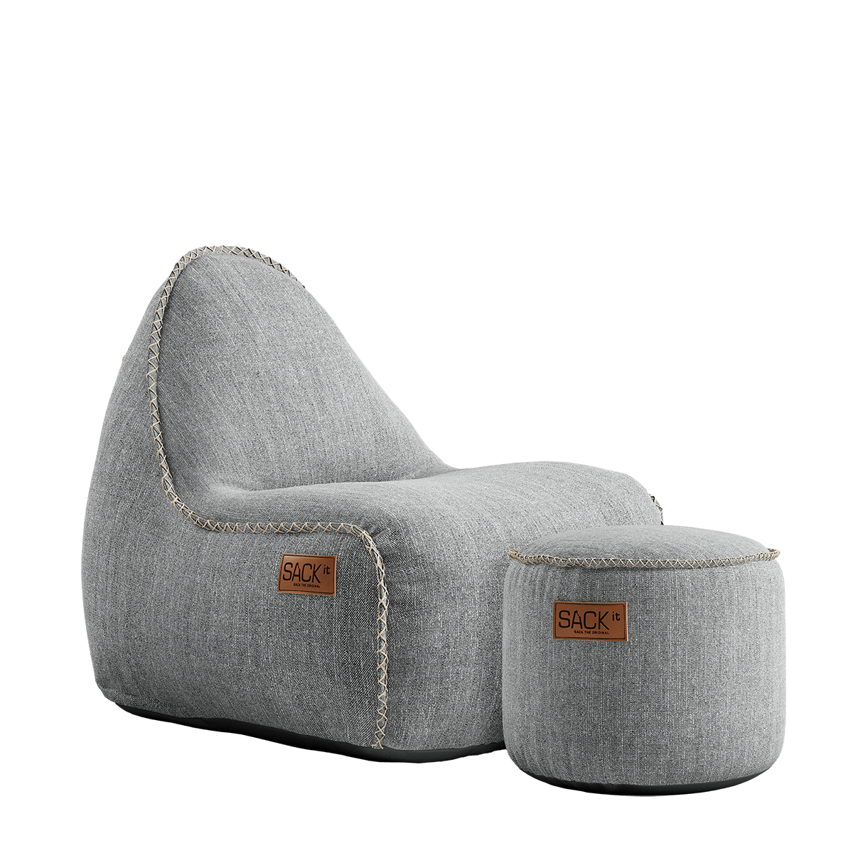 variant_9573033% | Cobana Junior Lounge Chair & Pouf - Cobana Sand Melange | SACKit
