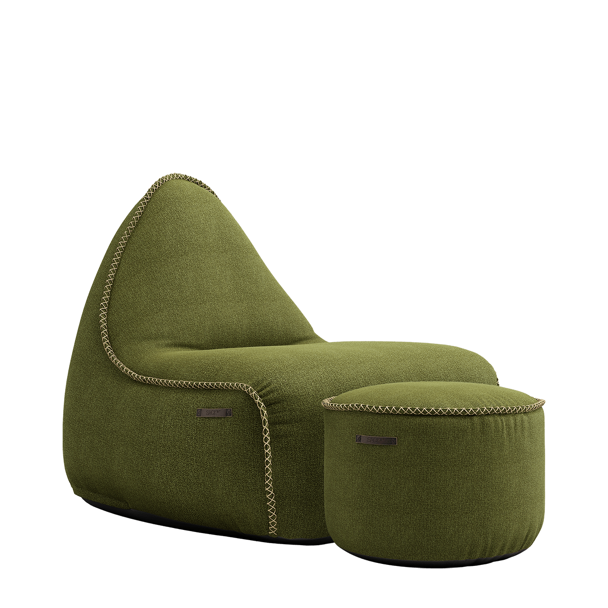  | Medley Lounge Chair & Pouf - Medley Moss | SACKit