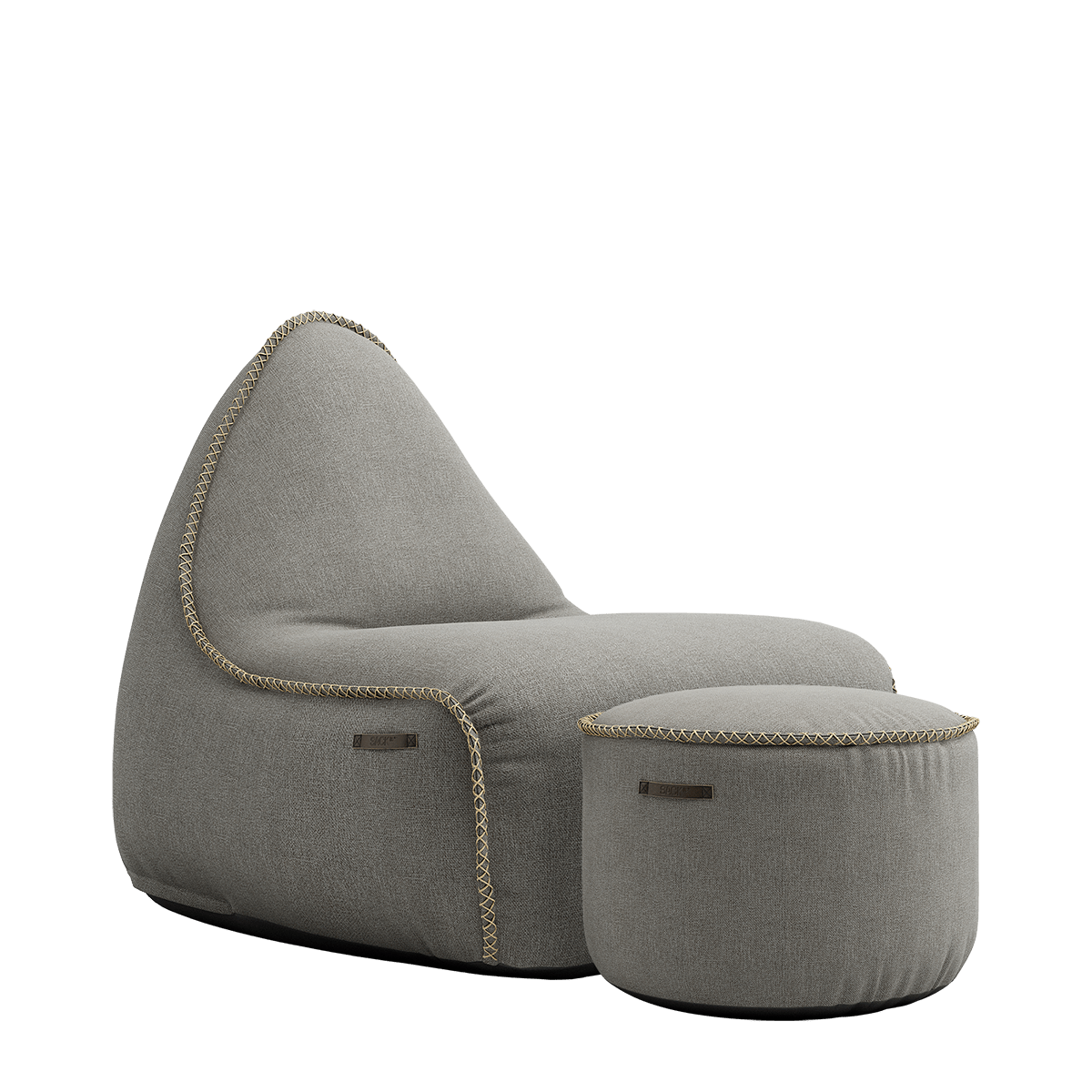  | Medley Lounge Chair & Pouf - Medley Grey | SACKit