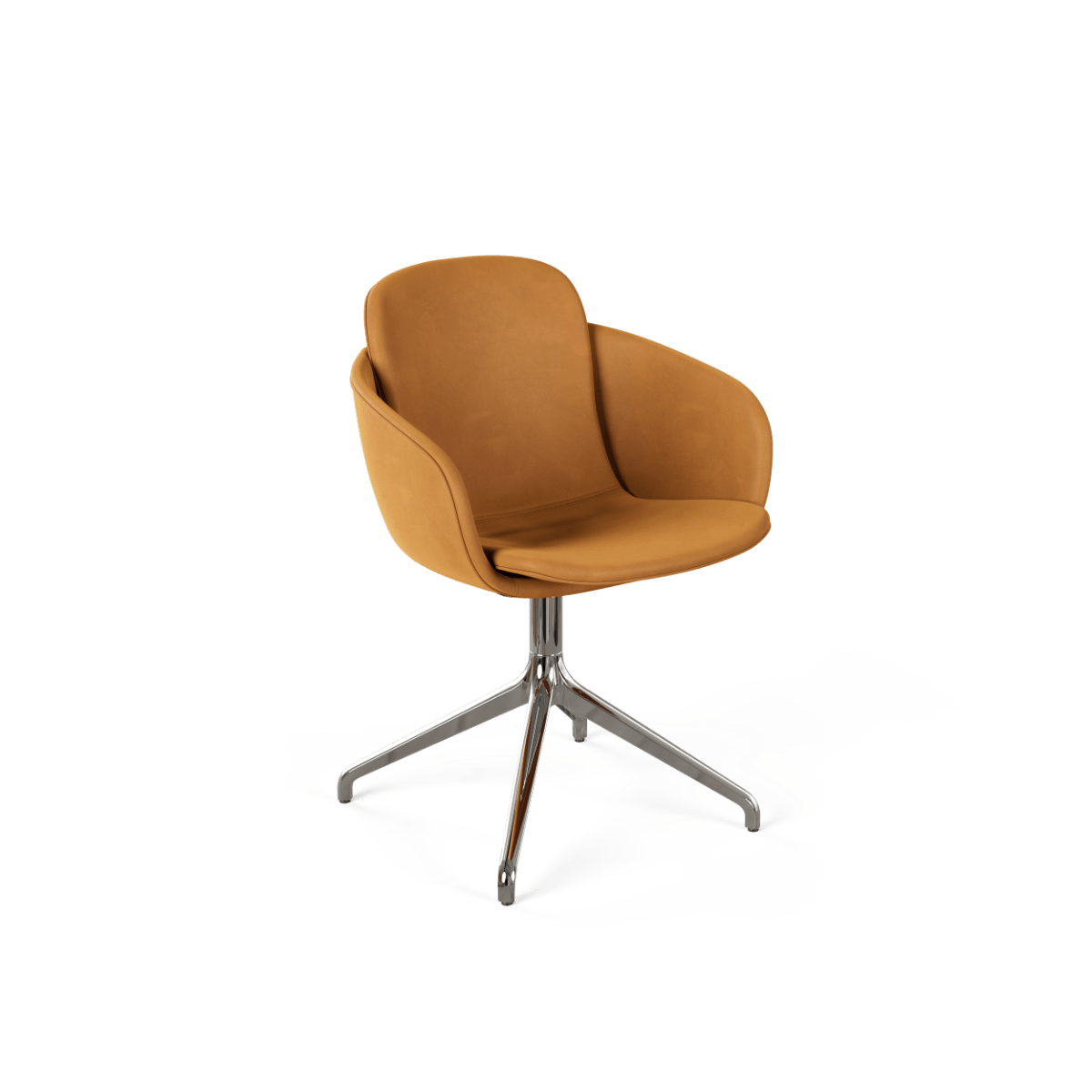  | Chair no. One S2 Polished Swivel - LUNA Walnut Ohne Rückholfunktion | SACKit