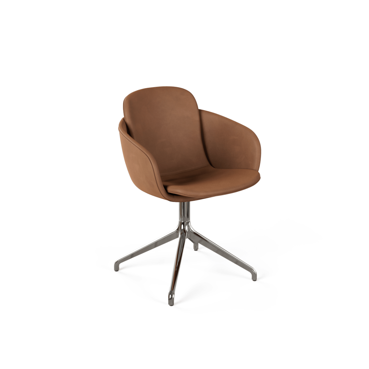  | Chair no. One S2 Polished Swivel - LUNA Walnut Ohne Rückholfunktion | SACKit