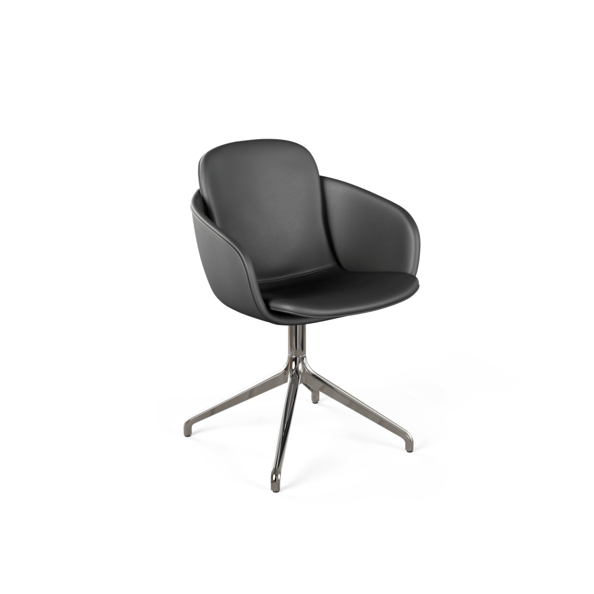  | Chair no. One S2 Polished Swivel - TERRA Black Ohne Rückholfunktion | SACKit