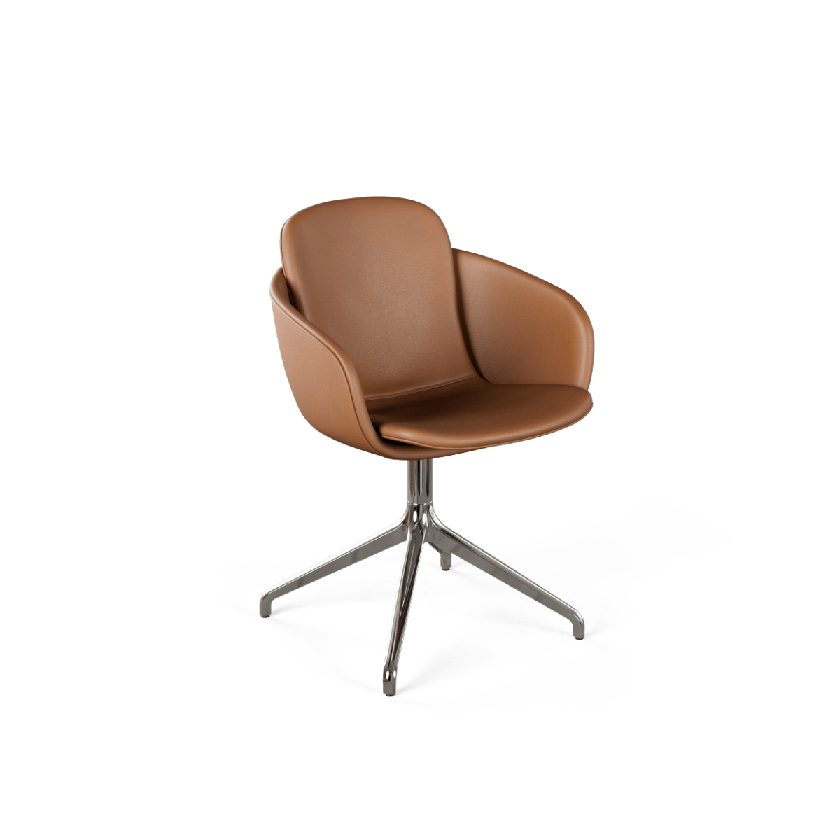  | Chair no. One S2 Polished Swivel - LUNA Walnut Ohne Rückholfunktion | SACKit