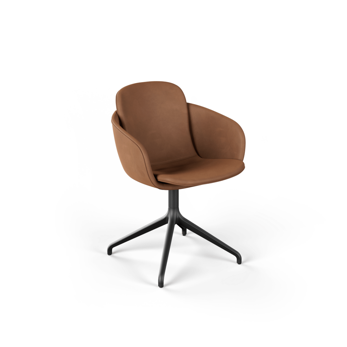  | Chair no. One S2 Black Swivel - LUNA Walnut Ohne Rückholfunktion | SACKit