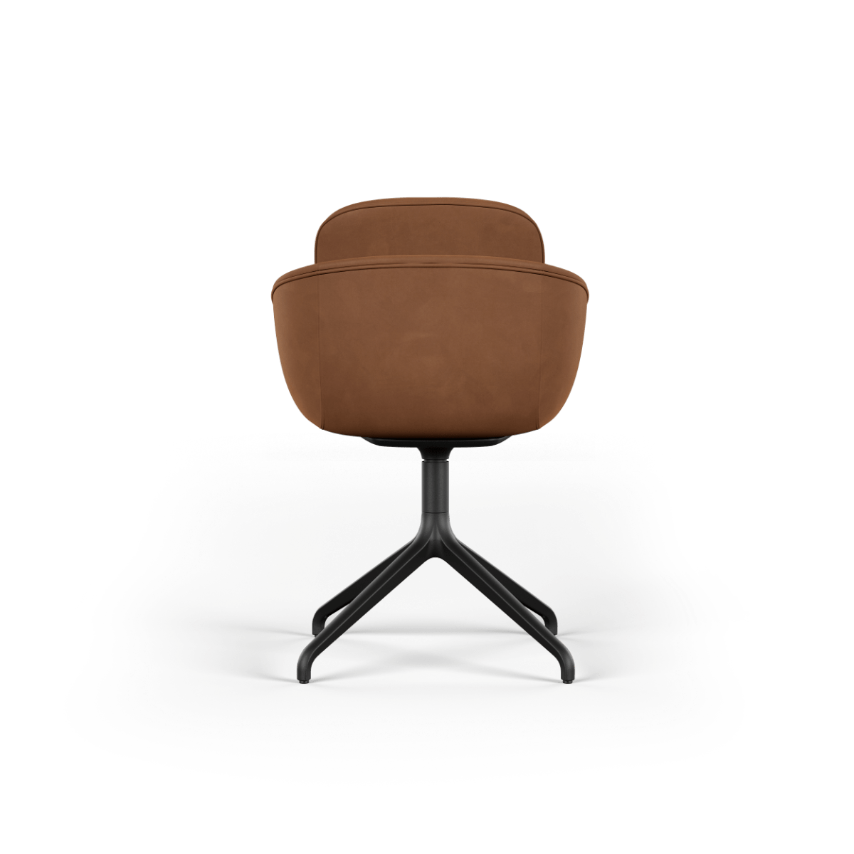  | Chair no. One S2 Black Swivel - LUNA Walnut Ohne Rückholfunktion | SACKit