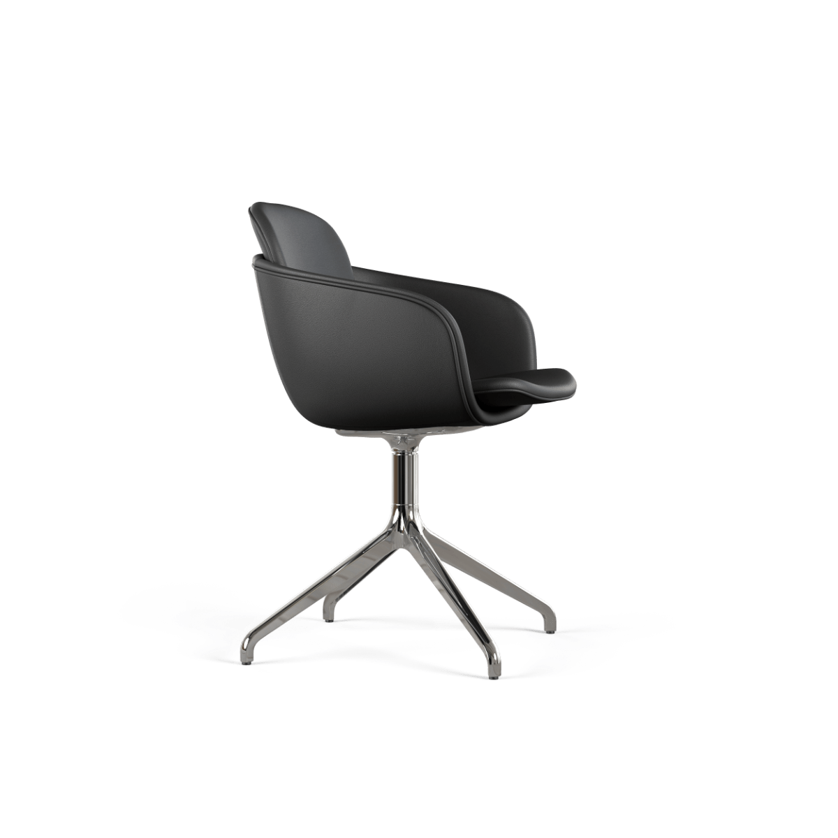  | Chair no. One S2 Polished Swivel - TERRA Black Ohne Rückholfunktion | SACKit