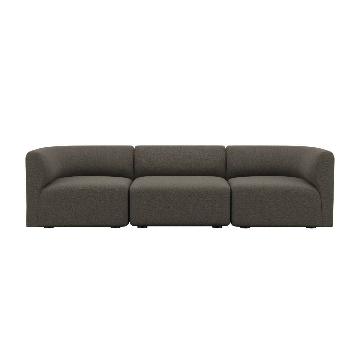 | Fjord Sofa - 3 - Sitzer - Sealife Brown Ohne Hocker | SACKit
