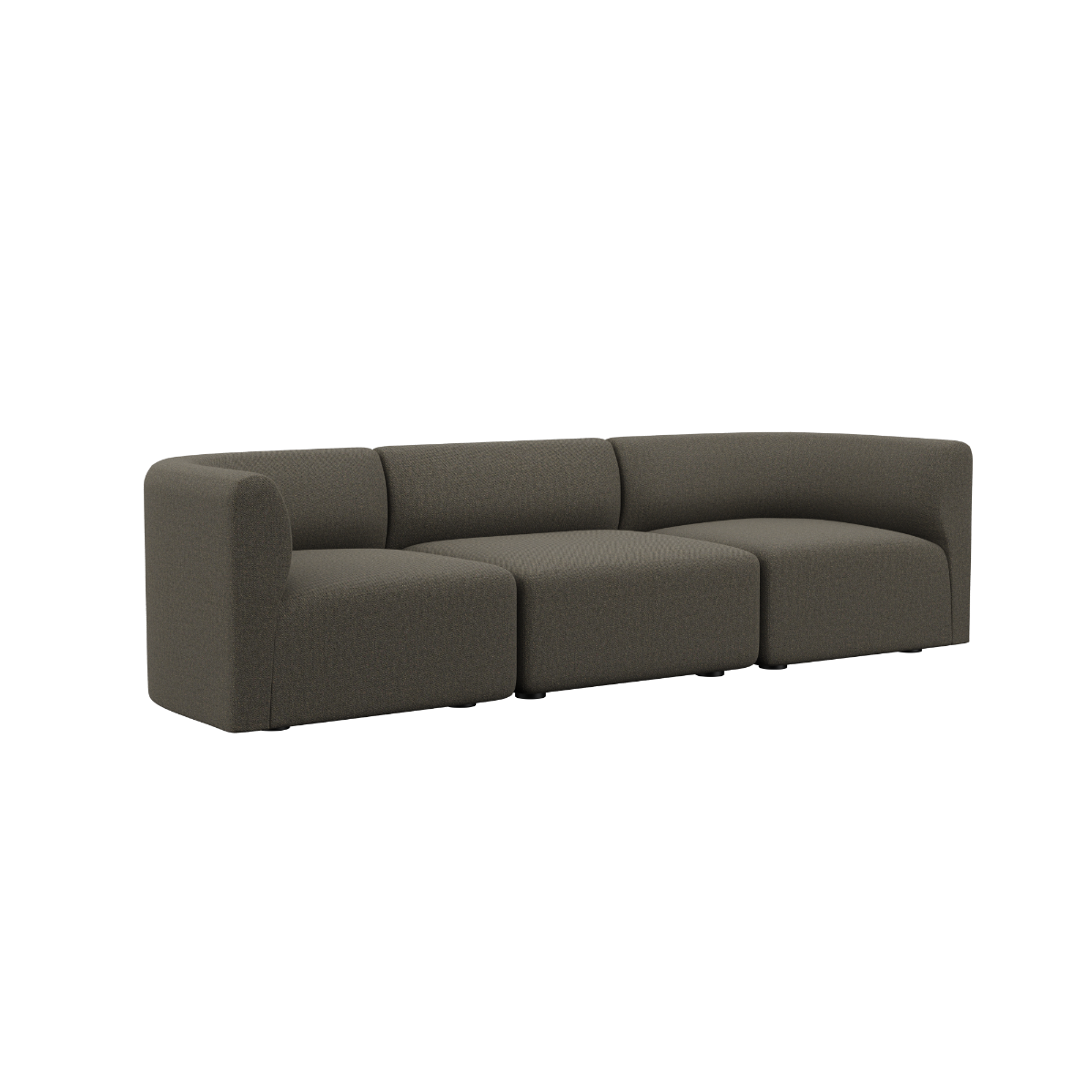 variant_8601101% | Fjord Sofa - 3 - Sitzer - Sealife Brown Ohne Hocker | SACKit