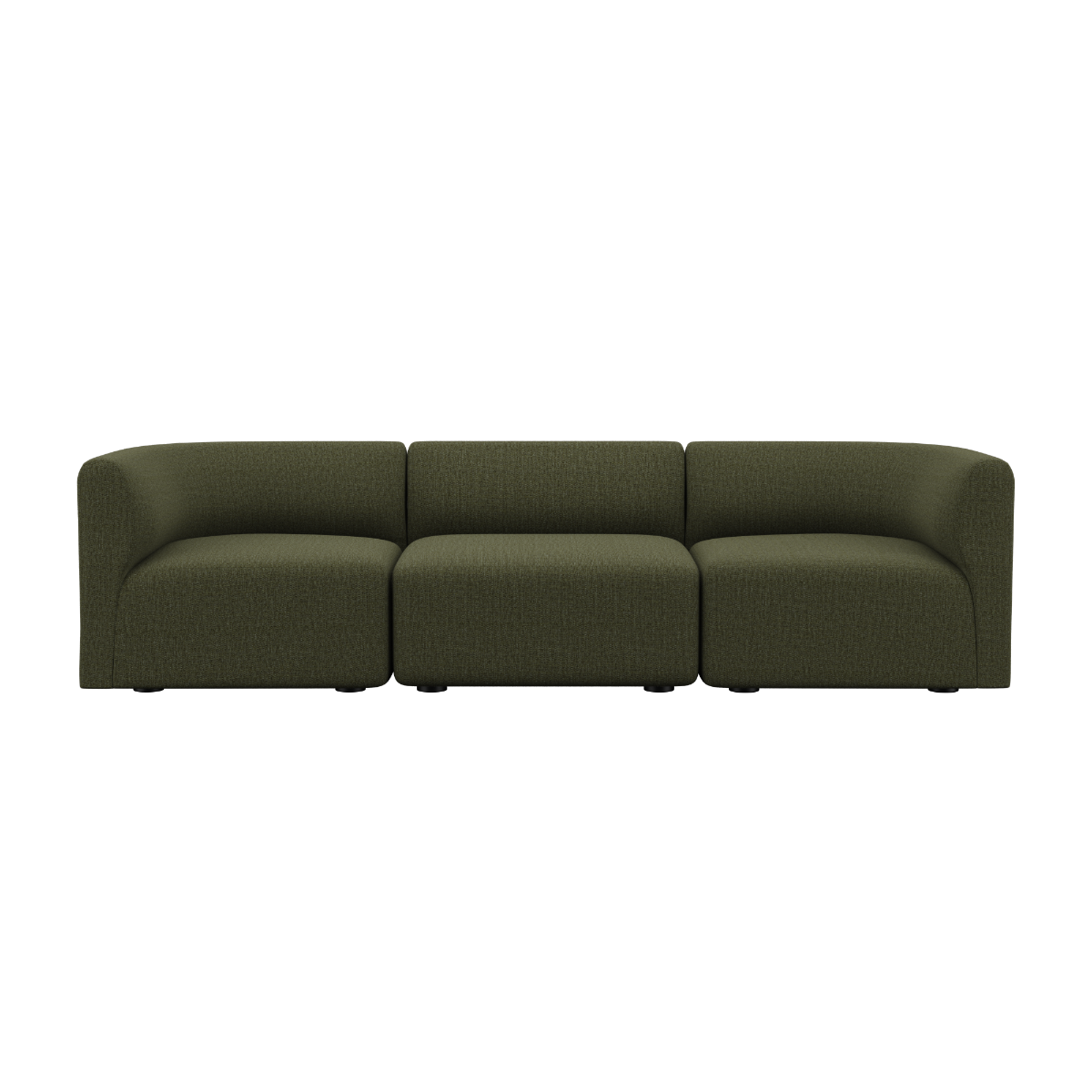  | Fjord Sofa - 3 - Sitzer - Cosmo Olive Ohne Hocker | SACKit