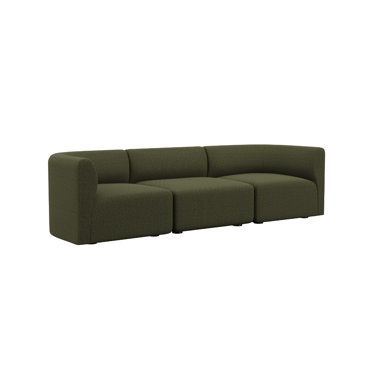 variant_8601104% | Fjord Sofa - 3 - Sitzer - Cosmo Olive Ohne Hocker | SACKit