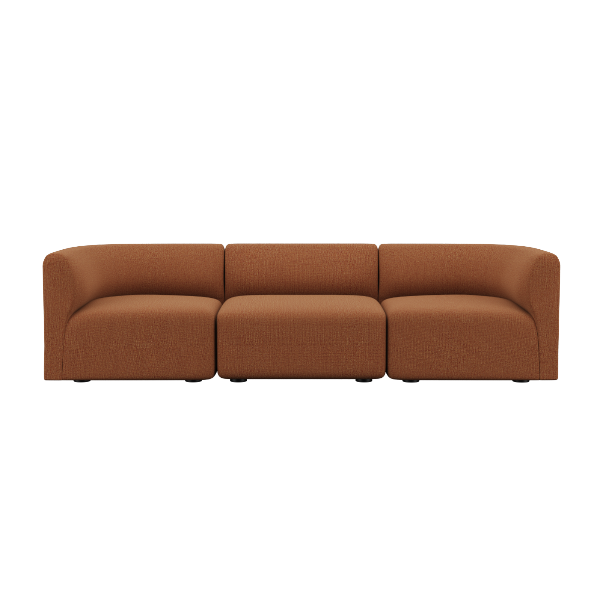  | Fjord Sofa - 3 - Sitzer - Cosmo Terracotta Ohne Hocker | SACKit