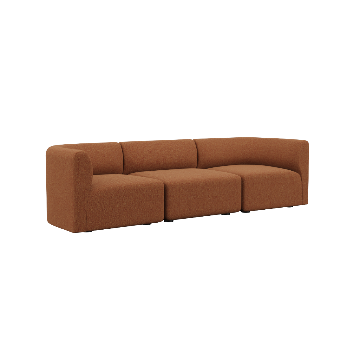 variant_8601105% | Fjord Sofa - 3 - Sitzer - Cosmo Terracotta Ohne Hocker | SACKit