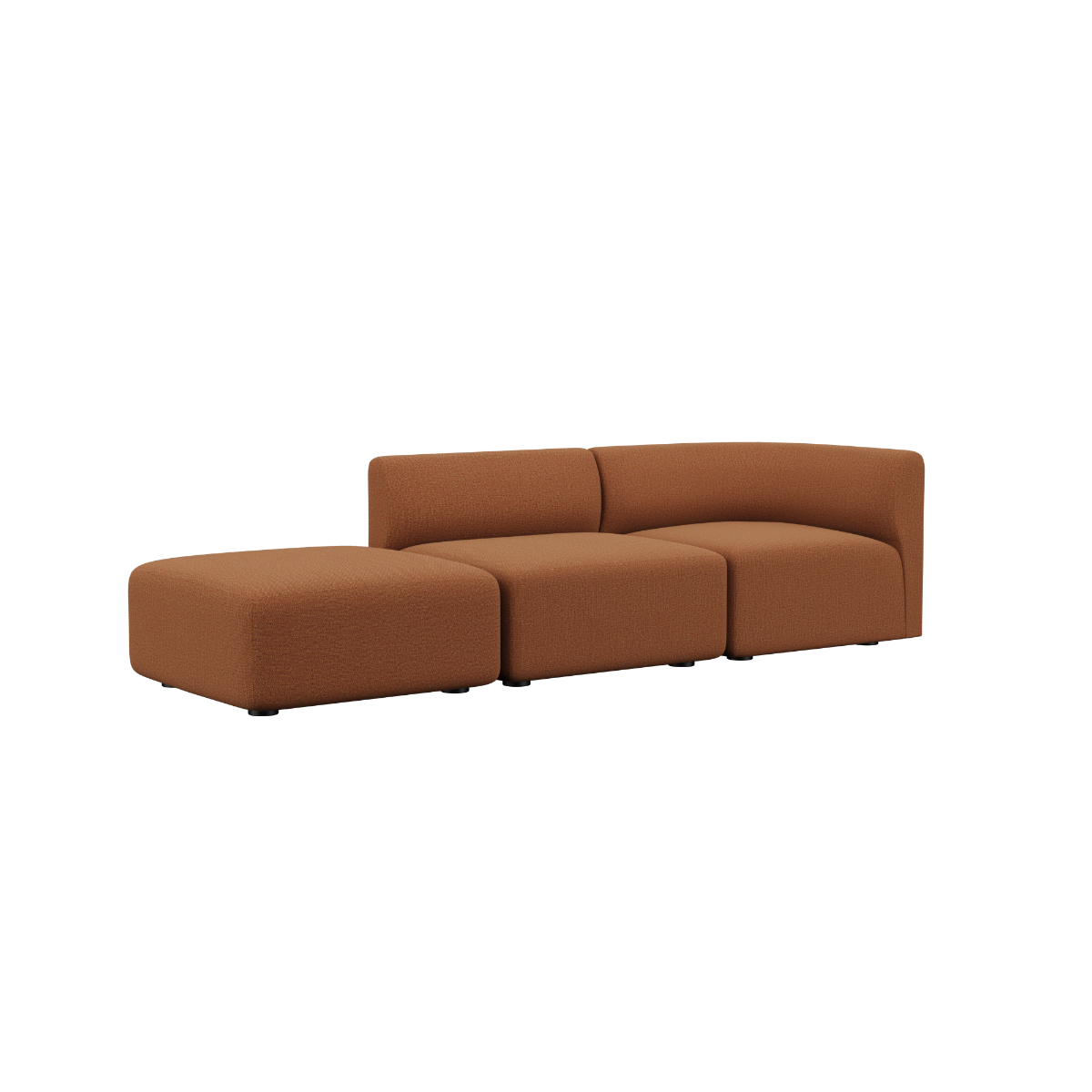 variant_8601135% | Fjord Sofa - 2 - Sitzer mit open end - Cosmo Terracotta | SACKit