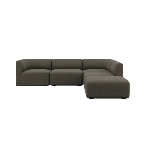 variant_8601126% | Fjord Sofa - Ecksofa mit open end - Sealife Brown | SACKit
