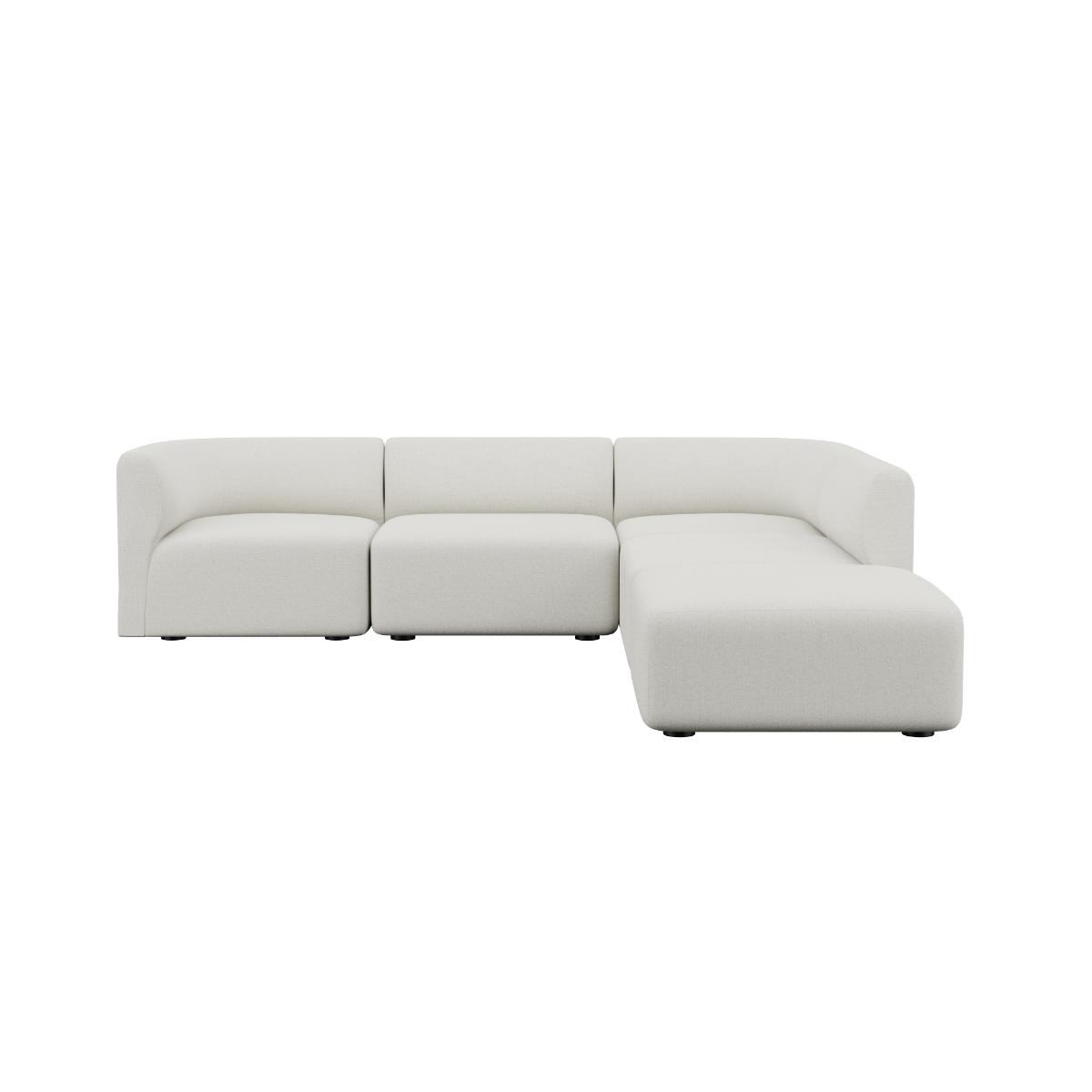  | Fjord Sofa - Ecksofa mit open end - Sealife Ivory | SACKit
