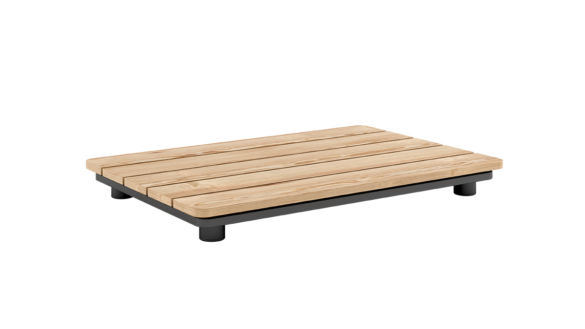 Patio Side Table - Outdoor-Beistelltisch aus Teakholz, 95x65 cm