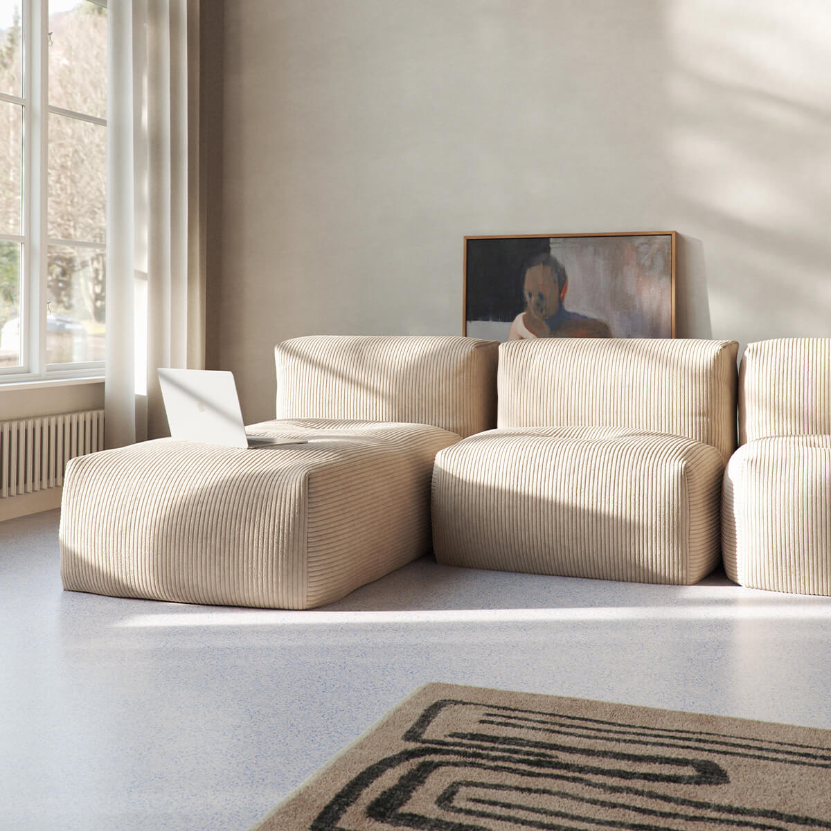  | Soft Sofa Indoor - Lounger - Corduroy Beige | SACKit | Soft Sofa Indoor - Lounger - Corduroy Beige | SACKit