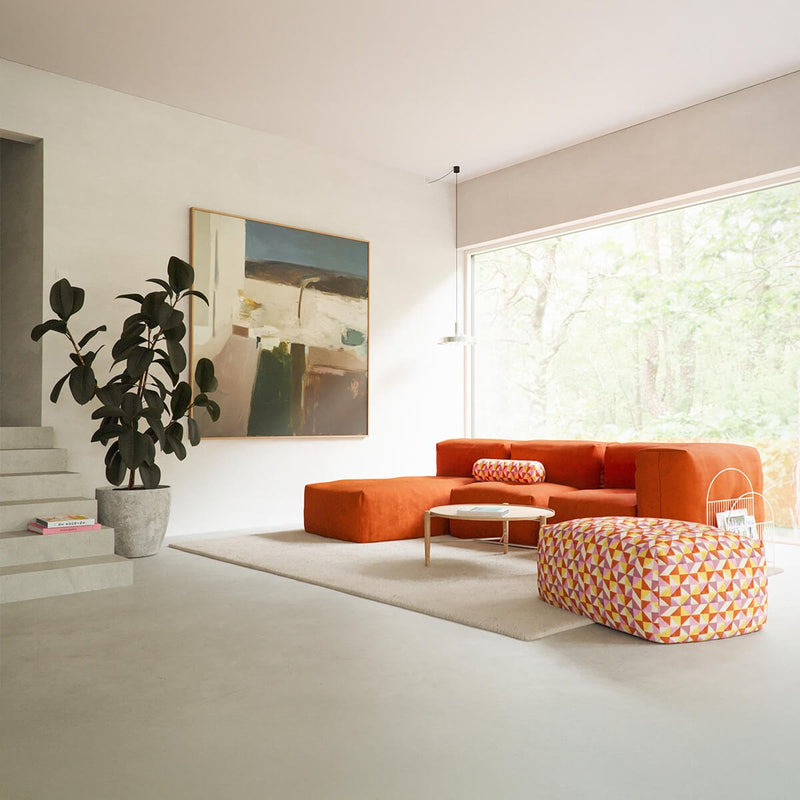 Soft Sofa Indoor - Lounger - Orange Jaquard | SACKit