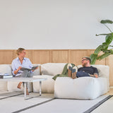 Soft Sofa Indoor - 3 Seater Open | Soft Sofa Indoor - 3 Seater Open - Orange Jaquard Mit Hocker | SACKit