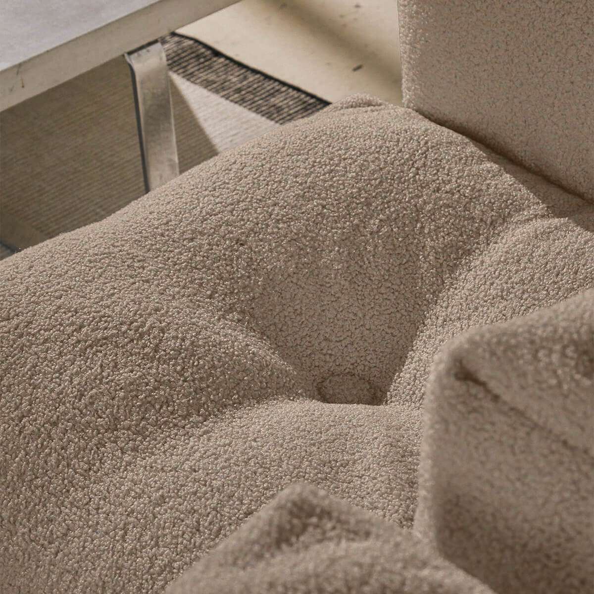 Soft Sofa Indoor 5 - Sitzer Ecksofa in Teddy Beige mit weichem, modularen Design und ohne Gestell | Soft Sofa Indoor - 5 Seater Corner Sofa - Teddy Beige | SACKit