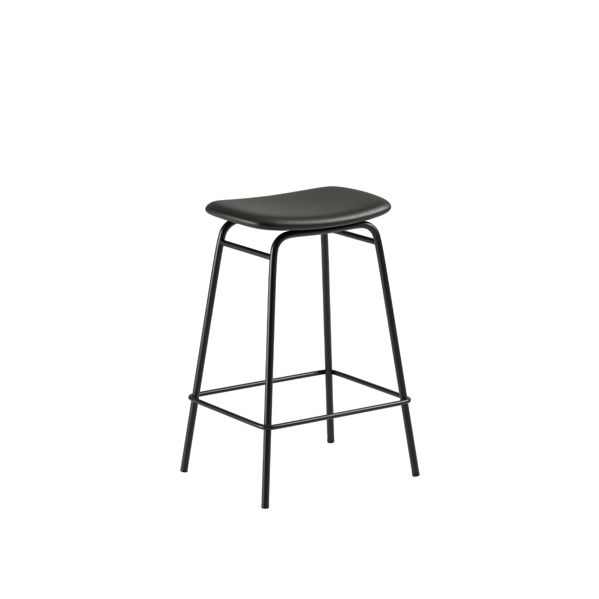 Frame Bar Stool niedriger Barhocker mit pulverbeschichtetem Stahlgestell und Lederbezug in Terra Safari | Frame Bar Stool - Leather - 73 cm Terra Safari | SACKit