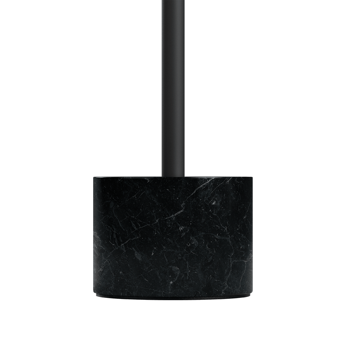 Schwarze Expo Table Tischleuchte aus Aluminium mit mattem Finish und Marmorfuß, warmes Licht | Expo Table - Black | SACKit