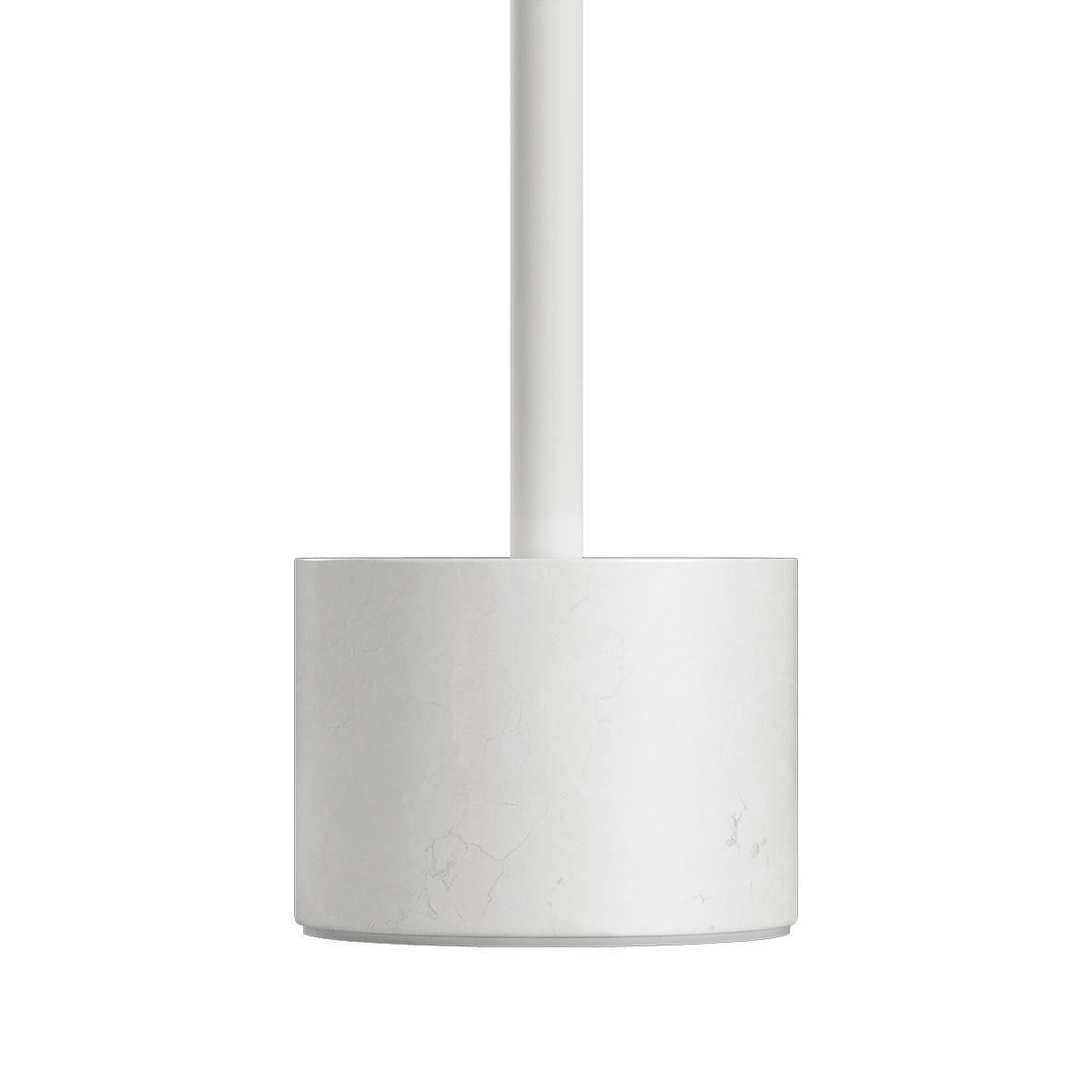 Weiße Expo Table Tischleuchte aus Aluminium mit Marmorfuß und warmem Licht, 66 cm hoch | Expo Table - White | SACKit