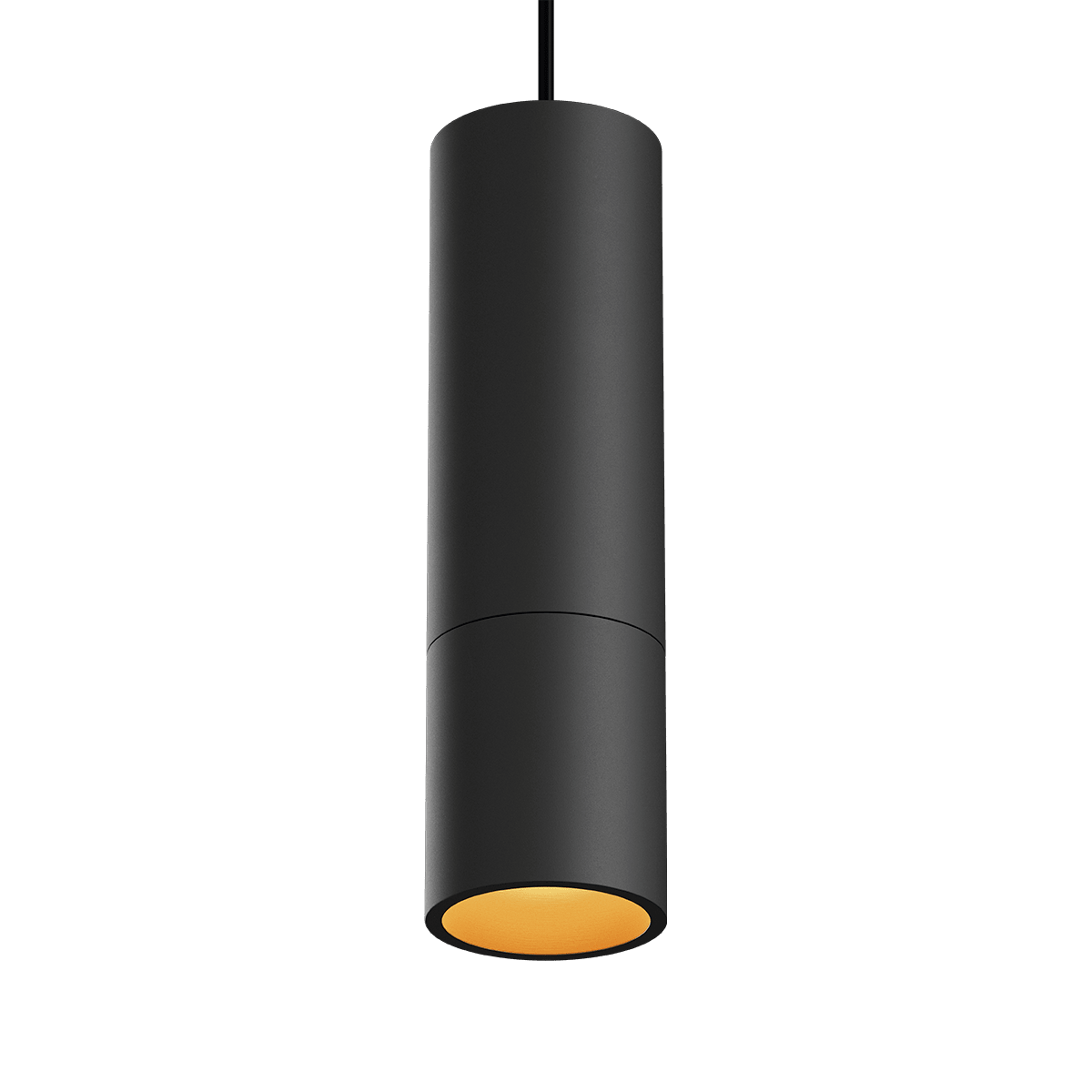 Schwarze Expo Pendelleuchte aus Aluminium mit schlankem Design und langem Kabel. | Expo Pendant - Black | SACKit