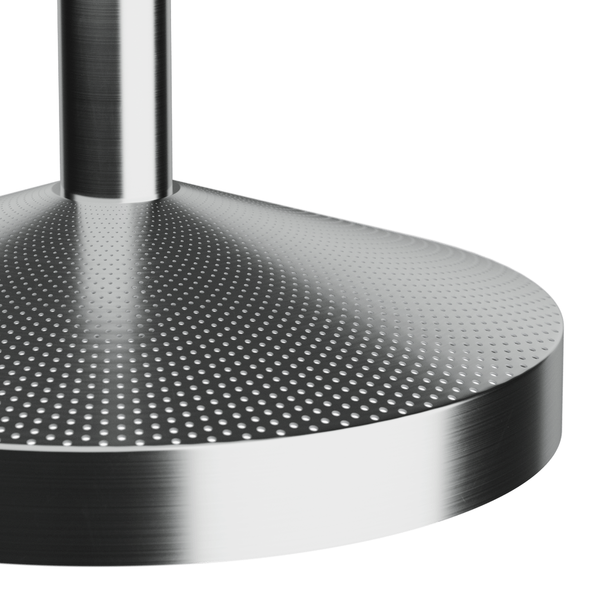 Runde Dawn Pendelleuchte mit perforiertem Aluminiumschirm in poliertem Finish und 3 Meter Kabel | Dawn Pendant Ø40 - Polished | SACKit